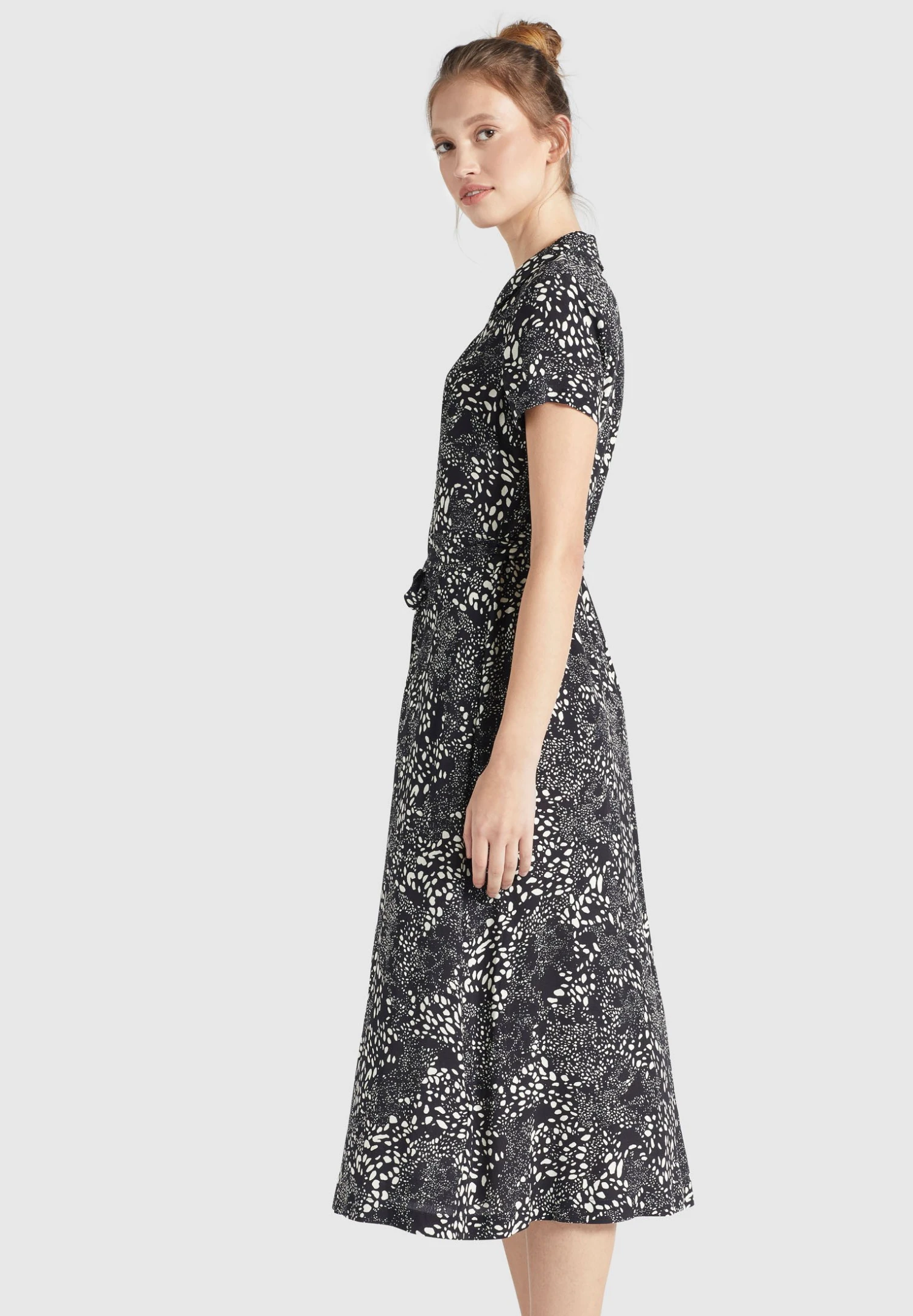 Khujo Goya - Blousejurk - Schwarz Weiß Gemustert 7 Khujo Goya - Blousejurk - Schwarz Weiß Gemustert - Afbeelding 5