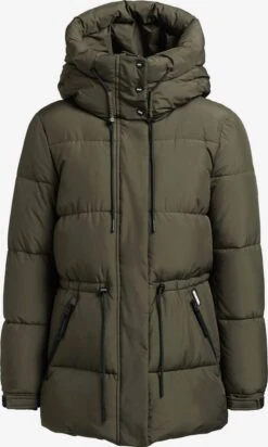 Khujo Winterjassen Winterjas Leviani Dames Donkergroen