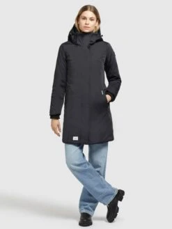 Khujo Wintermantels Wintermantel Blossom Dames Zwart -Khujo Winkel eea2453297e80212cbf476242d438cfd