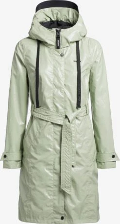 Khujo Regenmantels Tussenmantel Alecia Dames Pastelgroen