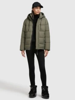 Khujo Winterjassen Winterjas Evona Dames Kaki -Khujo Winkel f492f81aeca596f08d97909af7219bf5