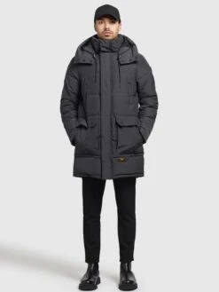 Khujo Winterjassen Winterjas Vivas Heren Donkergrijs -Khujo Winkel f74d807cefd61e147f4eff362a617399
