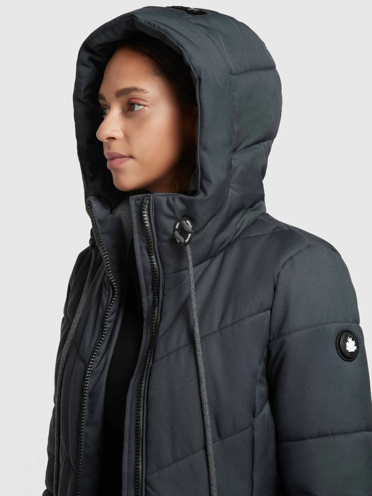 Khujo Wintermantels Wintermantel Aribay Dames Nachtblauw 9 Khujo Wintermantels Wintermantel Aribay Dames Nachtblauw - Afbeelding 7