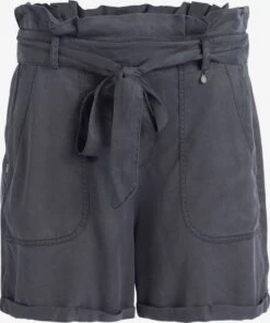 Khujo Shorts Loosefit Broek Poppy Dames Donkergrijs