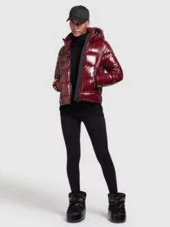 Khujo Winterjassen Winterjas Fala Dames Donkerrood -Khujo Winkel fbad1100bfe9696cce4d6a848f0ac46c