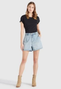 Khujo Jeans Loosefit Bandplooi Jeans Cambel Dames Blauw -Khujo Winkel fe09ac09b14bee5efc946960ce1bab44